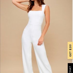 Lulus Enticing Endeavors White Jumpsuit